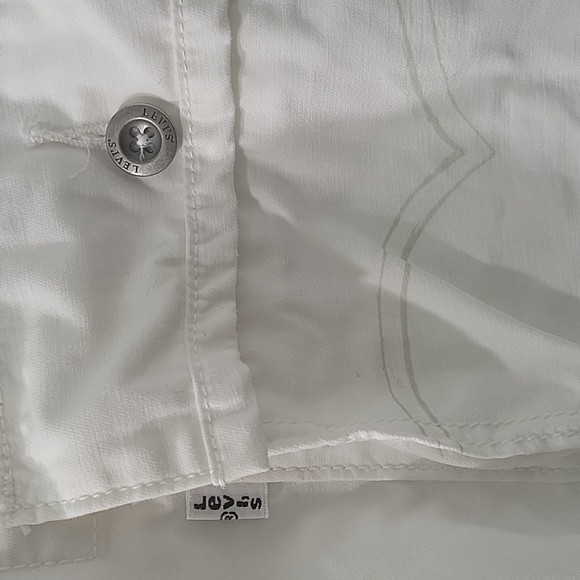 Levi's Classic White Cargo Shorts 100%Cotton Size 40 - Picture 4 of 11
